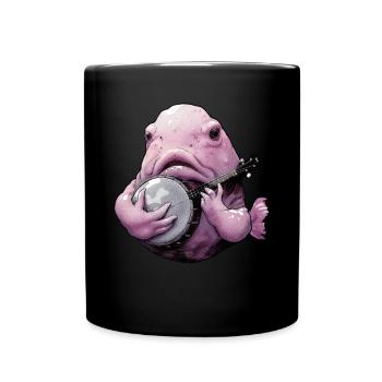 Blobfish Fish Bluegrass Banjo Player - Mug uni - noir - Devant