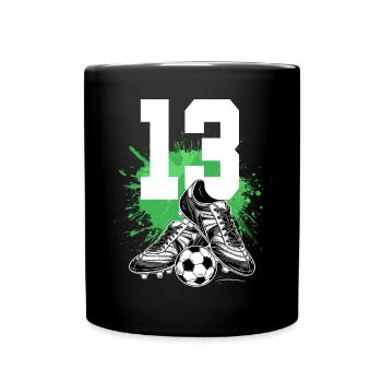 13e anniversaire 13 ans de football Joueur de football - Mug uni - noir - Devant