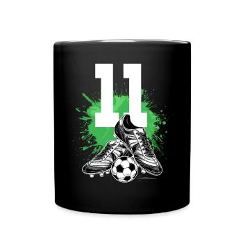 11e anniversaire 11 ans de football Joueur de football - Mug uni - noir - Devant
