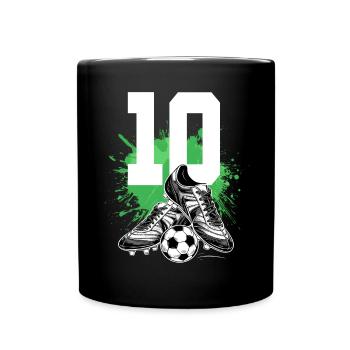10e anniversaire 10 ans de football Joueur de football - Mug uni - noir - Devant