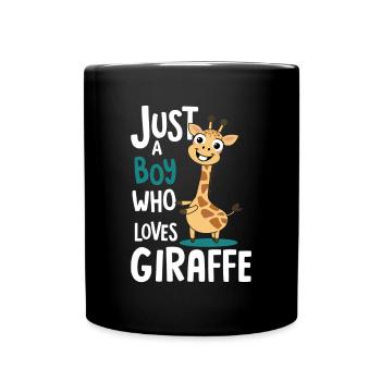 Funny Giraffe Safari Zoo Giraffe Lover Animal - Full Colour Mug - black - Front