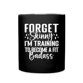 Powerlifting Bodybuilder Fit Badass Gym - Full Colour Mug - black - Front