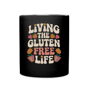 Vivez la vie sans gluten avec style - Mug uni - noir - Devant