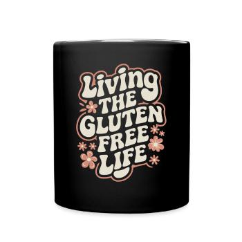 Enjoying the Gluten-Free Life - Full Colour Mug - black - Front