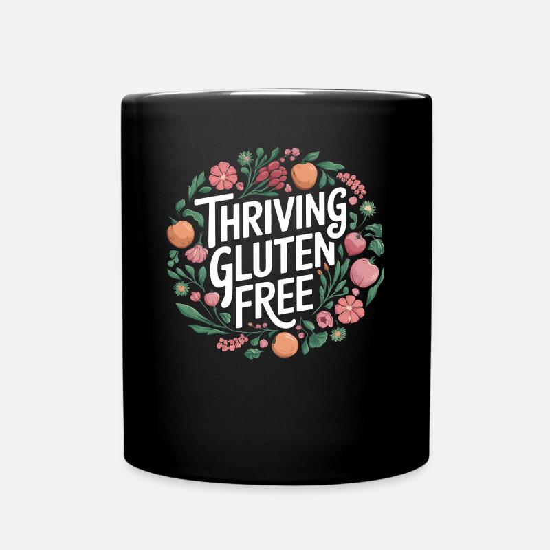 Blühendes Glutenfrei Leben Glutenfreie - Tasse einfarbig - Schwarz