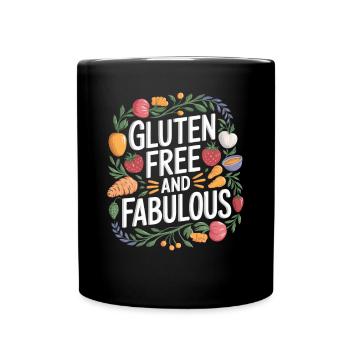 Gluten Free And Fabulous – Gluten Free Living - Full Colour Mug - black - Front