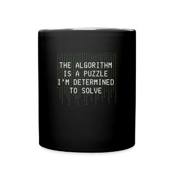 Algorithme Puzzle Résoudre Code Binaire - Mug uni - noir - Devant