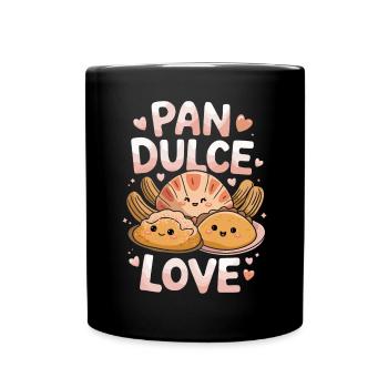 Pan Dulce Love Süßes Brot Liebe Kawaii - Tasse einfarbig - Schwarz - Vorne