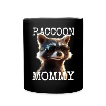 Maman raton laveur Raton laveur Fête des mères Maman raton laveur - Mug uni - noir - Devant