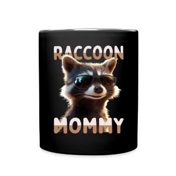 Maman raton laveur Raton laveur Fête des mères Maman raton laveur - Mug uni - noir - Devant