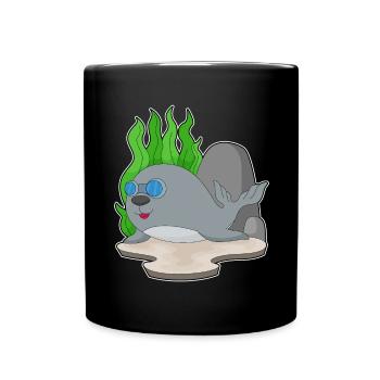 Seal Diver Swimming Goggles - Full Colour Mug - black - Front