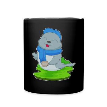 Seal Coffee Mug - Full Colour Mug - black - Front