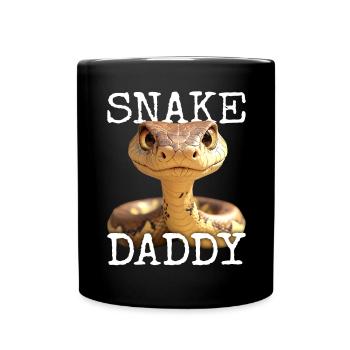 Snake Daddy Dad Snake Father's Day Snakes Dad - Full Colour Mug - black - Front