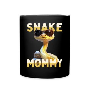 Snake Mommy Mom Snake Mother's Day Snakes Mom - Full Colour Mug - black - Front