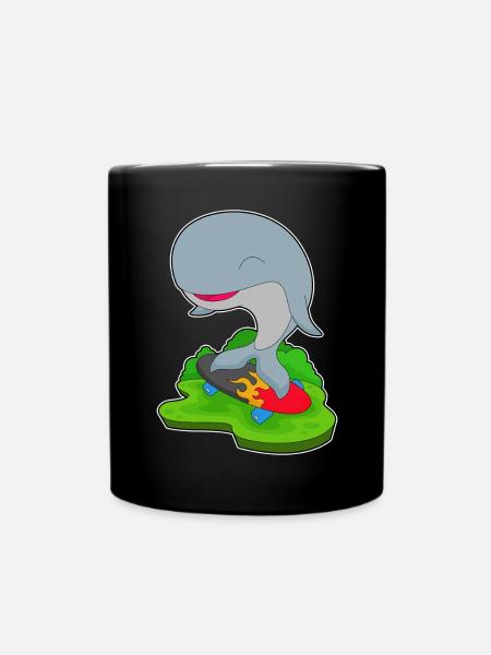Baleine Skater Skateboard - Mug uni - noir