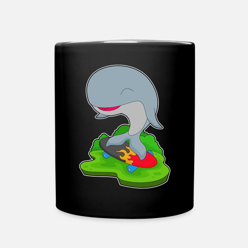 Baleine Skater Skateboard - Mug uni - noir