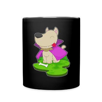 Dog Halloween Vampire - Full Colour Mug - black - Front