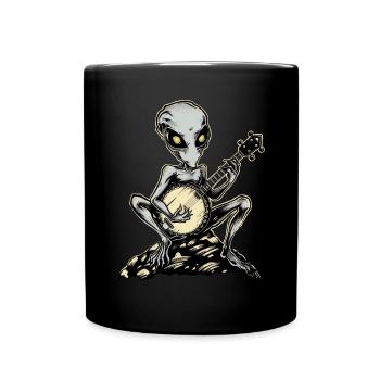Dover Dämon Kryptide Kryptozoologie Bluegrass Banj - Tasse einfarbig - Schwarz - Vorne