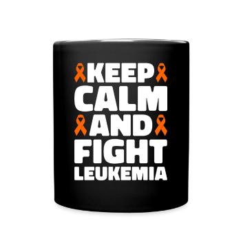leukemia awareness blood cancer fight - Full Colour Mug - black - Front
