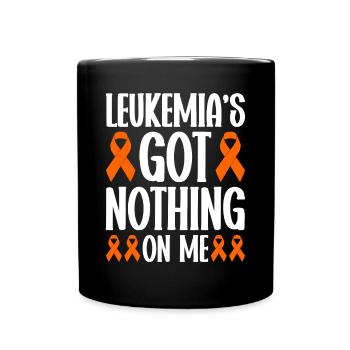 leukemia awareness blood cancer fight - Full Colour Mug - black - Front