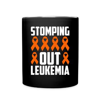 leukemia awareness blood cancer fight - Full Colour Mug - black - Front