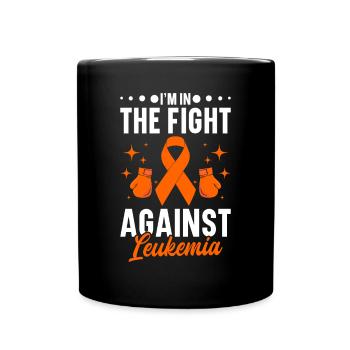 leukemia awareness blood cancer fight - Full Colour Mug - black - Front
