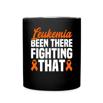 leukemia awareness blood cancer fight - Full Colour Mug - black - Front