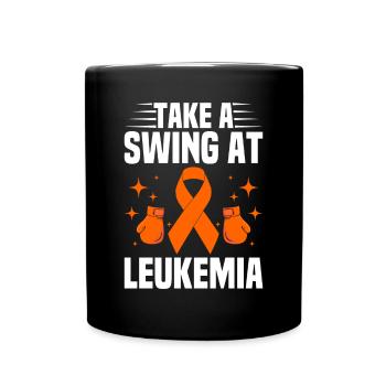 leukemia awareness blood cancer fight - Full Colour Mug - black - Front
