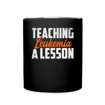 leukemia awareness blood cancer fight - Full Colour Mug - black - Front