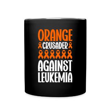 leukemia awareness blood cancer fight - Full Colour Mug - black - Front