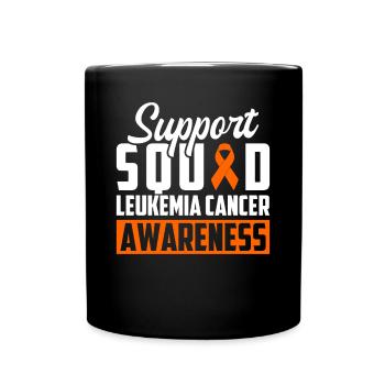 leukemia awareness blood cancer fight - Full Colour Mug - black - Front