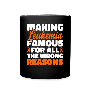 leukemia awareness blood cancer fight - Full Colour Mug - black - Front