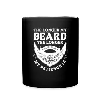 Bartpflege Bart Liebhaber Männer Bart - Tasse einfarbig - Schwarz - Vorne
