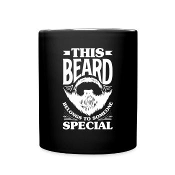 Bartpflege Bart Liebhaber Männer Bart - Tasse einfarbig - Schwarz - Vorne