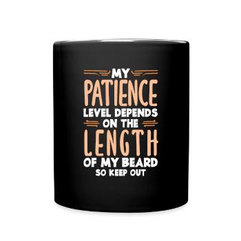 Bartpflege Bart Liebhaber Männer Bart - Tasse einfarbig - Schwarz - Vorne