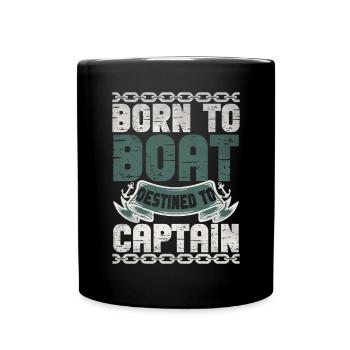Boat Captain Funny Boat Sailing Lake Boater - Full Colour Mug - black - Front