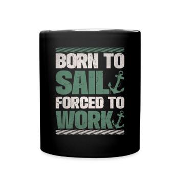 Boat Captain Funny Boat Sailing Lake Boater - Full Colour Mug - black - Front