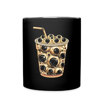 Oeil esthétique bizarre Boba Tea Milktea Bubbl - Mug uni - noir - Devant