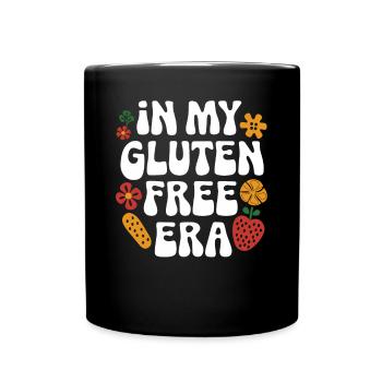 In Meiner Glutenfreien Ära Mit Blumen Und Früchten - Tasse einfarbig - Schwarz - Vorne