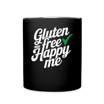 Gluten Free Happy I - Full Colour Mug - black - Front