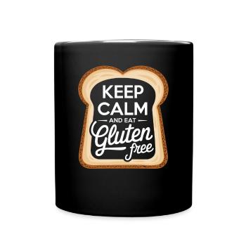 Restez calme et mangez sans gluten - Mug uni - noir - Devant