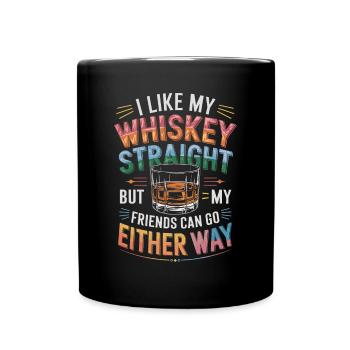J’aime mon whisky pur mais mes amis peuvent y aller - Mug uni - noir - Devant