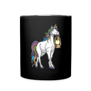 Lanterne Licorne - Mug uni - noir - Devant