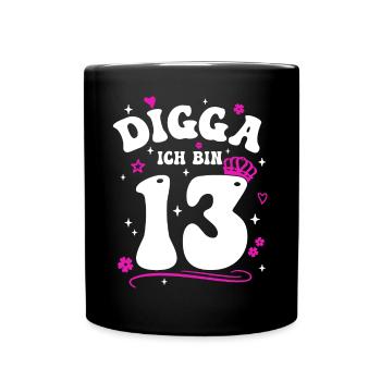 Girl 13th Birthday Girl Digga I'm 13 - Full Colour Mug - black - Front
