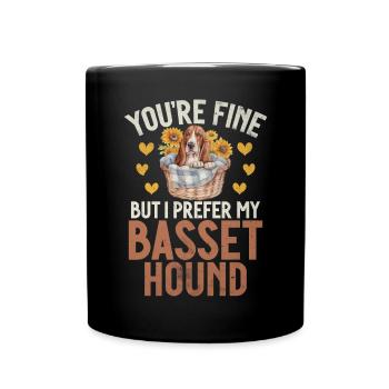Cadeaux Basset Hound - Mug uni - noir - Devant