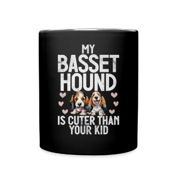 Cadeaux Basset Hound - Mug uni - noir - Devant