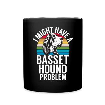 Basset Hound Gifts - Tasse einfarbig - Schwarz - Vorne