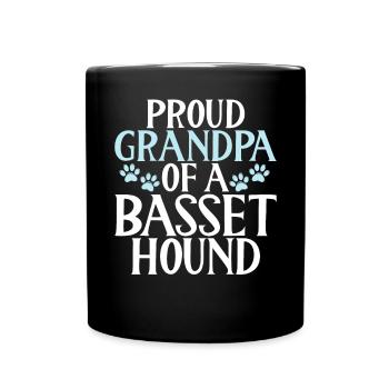 Basset Hound Gifts - Tasse einfarbig - Schwarz - Vorne