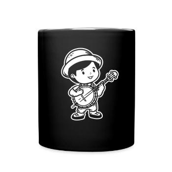 Petit joueur de banjo - Mug uni - noir - Devant