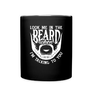 Bartpflege Bart Liebhaber Männer Bart - Tasse einfarbig - Schwarz - Vorne